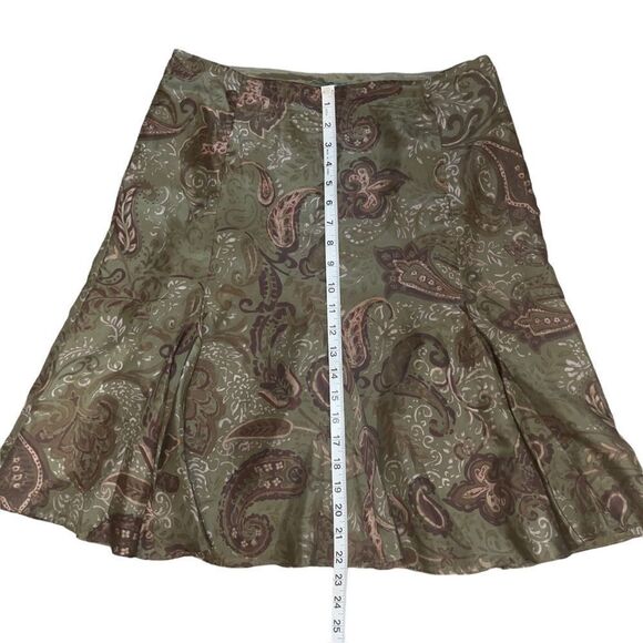Lauren Ralph Lauren 💯% Silk Skirt Size 8P - Picture 10 of 11